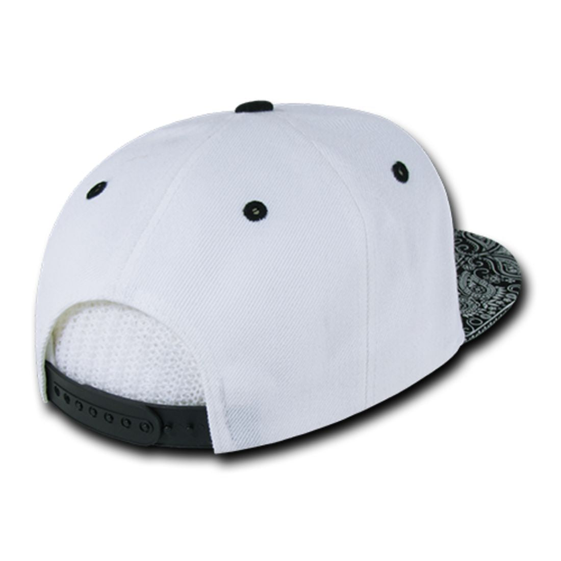 Decky 1093 High Profile Bandana Paisley Snapback Hats 6 Panel Flat Bill Caps Wholesale
