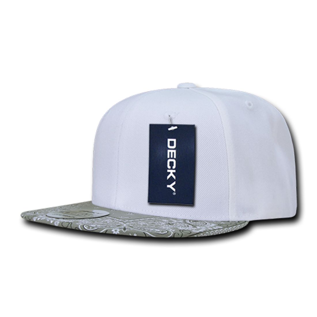Decky 1093 High Profile Bandana Paisley Snapback Hats 6 Panel Flat Bill Caps Wholesale