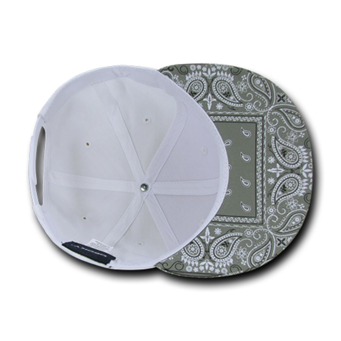 Decky 1093 High Profile Bandana Paisley Snapback Hats 6 Panel Flat Bill Caps Wholesale