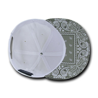 Decky 1093 High Profile Bandana Paisley Snapback Hats 6 Panel Flat Bill Caps Wholesale