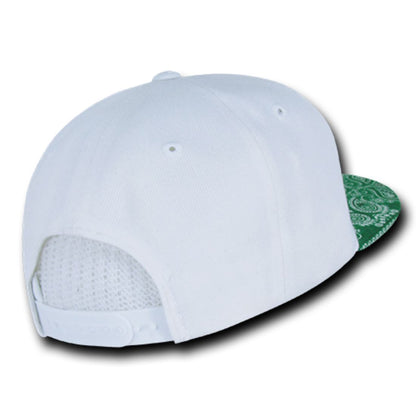 Decky 1093 High Profile Bandana Paisley Snapback Hats 6 Panel Flat Bill Caps Wholesale