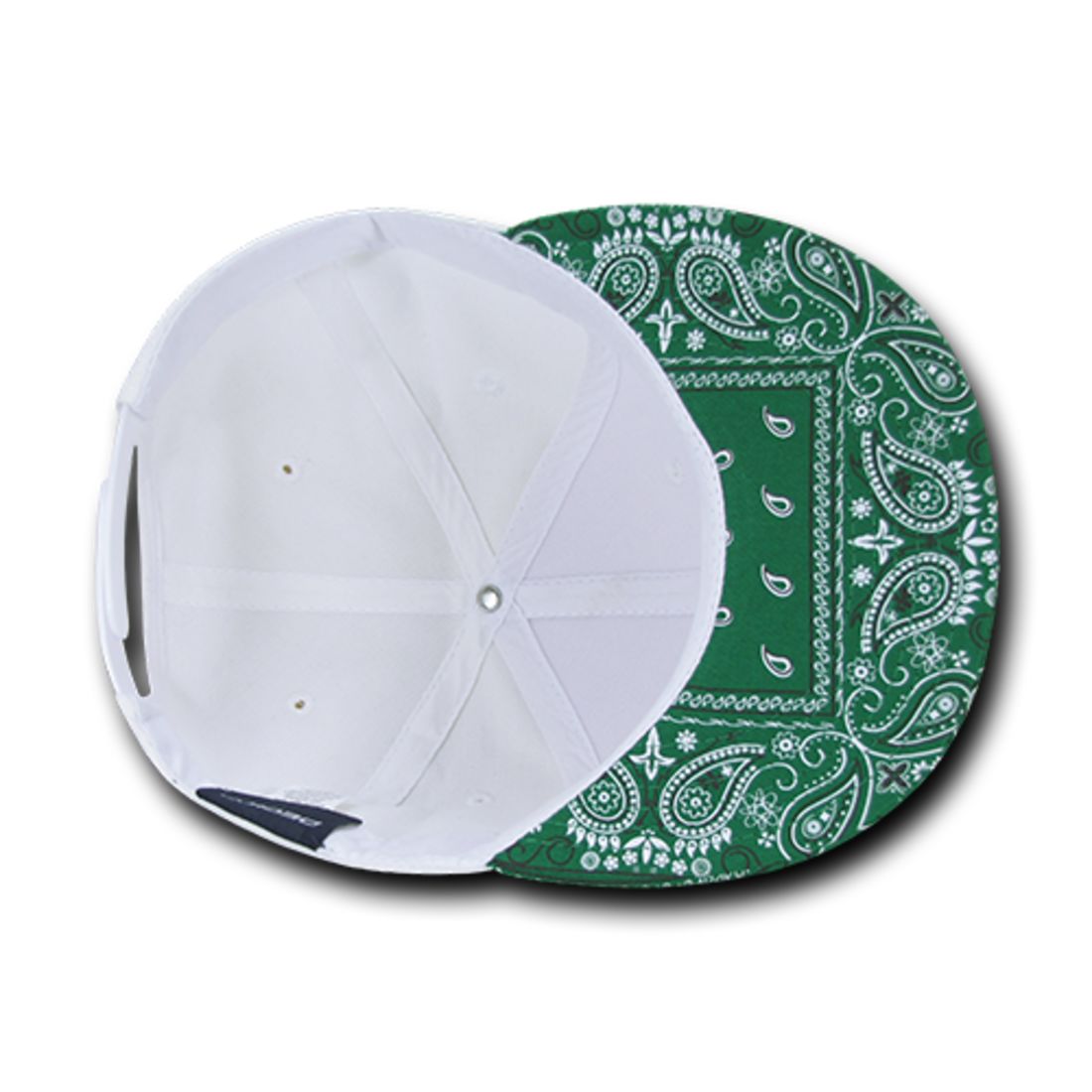 Decky 1093 High Profile Bandana Paisley Snapback Hats 6 Panel Flat Bill Caps Wholesale