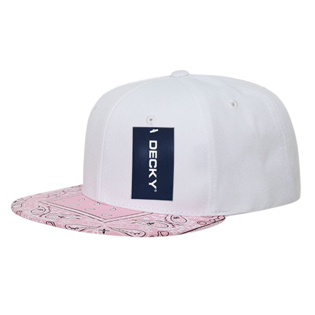 Decky 1093 High Profile Bandana Paisley Snapback Hats 6 Panel Flat Bill Caps Wholesale