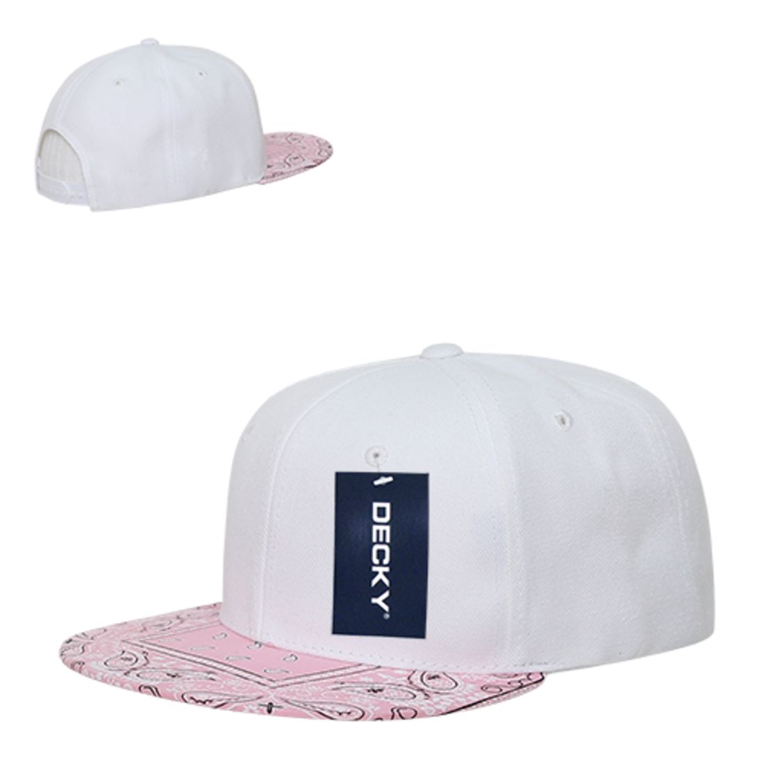 Decky 1093 High Profile Bandana Paisley Snapback Hats 6 Panel Flat Bill Caps Wholesale