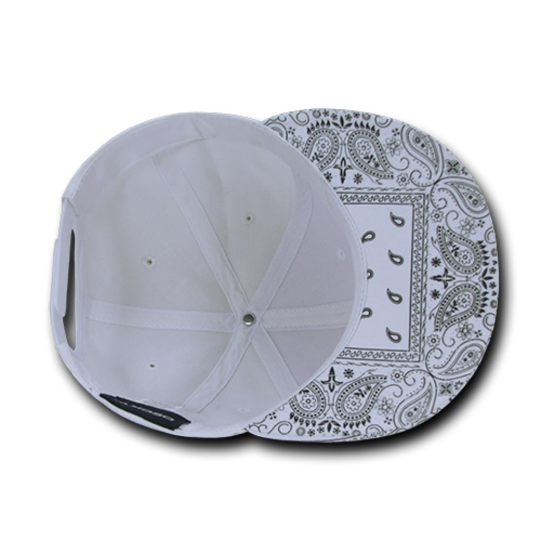 Decky 1093 High Profile Bandana Paisley Snapback Hats 6 Panel Flat Bill Caps Wholesale