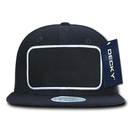 Decky 1096 High Profile Patch Snapback Hats 6 Panel Flat Bill Baseball Caps Wholesale
