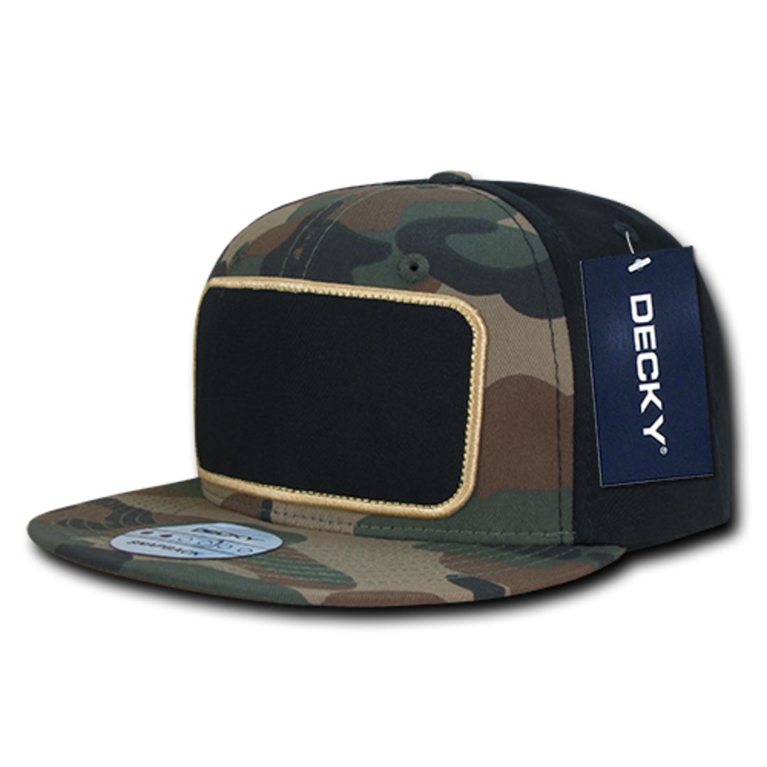 Decky 1096 High Profile Patch Snapback Hats 6 Panel Flat Bill Baseball Caps Wholesale