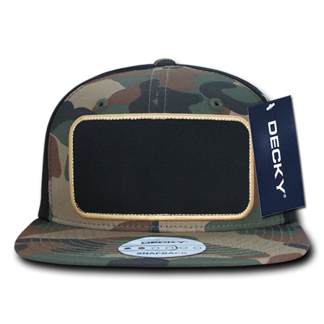 Decky 1096 High Profile Patch Snapback Hats 6 Panel Flat Bill Baseball Caps Wholesale