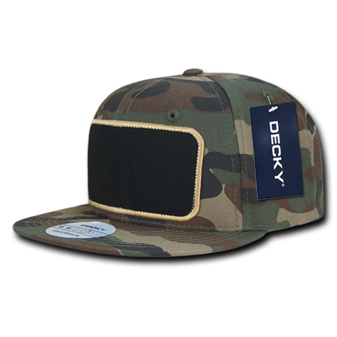 Decky 1096 High Profile Patch Snapback Hats 6 Panel Flat Bill Baseball Caps Wholesale