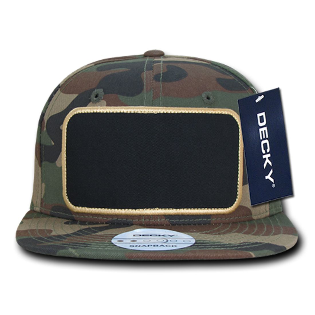 Decky 1096 High Profile Patch Snapback Hats 6 Panel Flat Bill Baseball Caps Wholesale