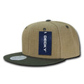 Decky 1099 Heavy Jute Snapbacks Hats 6 Panel Flat Bill Baseball Caps Wholesale
