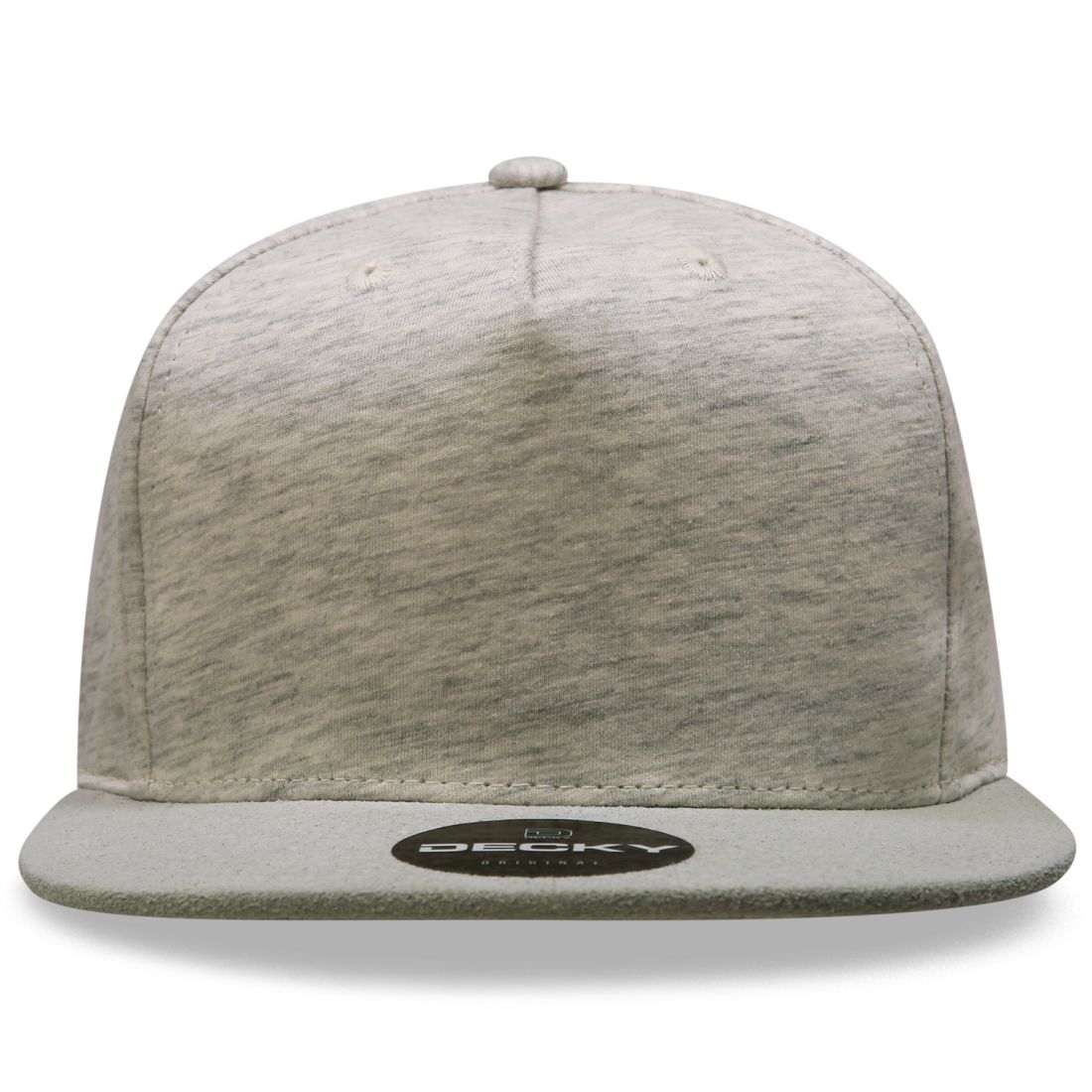 Decky 1132 Heather Jersey Knit Snapbacks Hats 5 Panel Flat Bills Caps Retro Wholesale