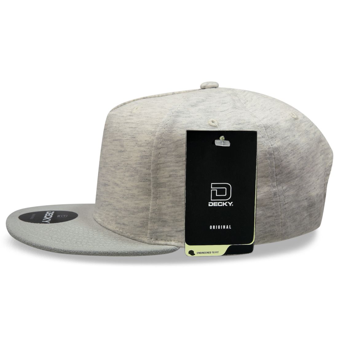 Decky 1132 Heather Jersey Knit Snapbacks Hats 5 Panel Flat Bills Caps Retro Wholesale