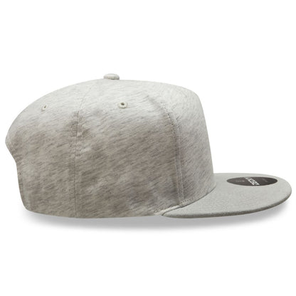 Decky 1132 Heather Jersey Knit Snapbacks Hats 5 Panel Flat Bills Caps Retro Wholesale