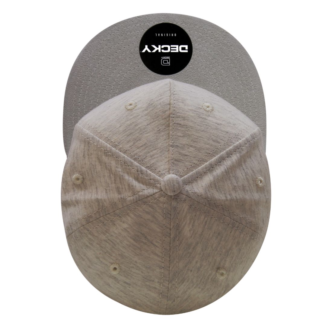 Decky 1132 Heather Jersey Knit Snapbacks Hats 5 Panel Flat Bills Caps Retro Wholesale