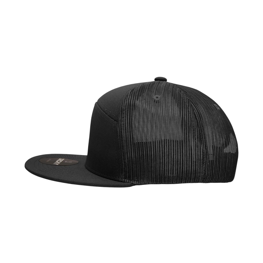 Decky 1133 Mesh Trucker Snapback Hats 7 Panel Flat Bill Baseball