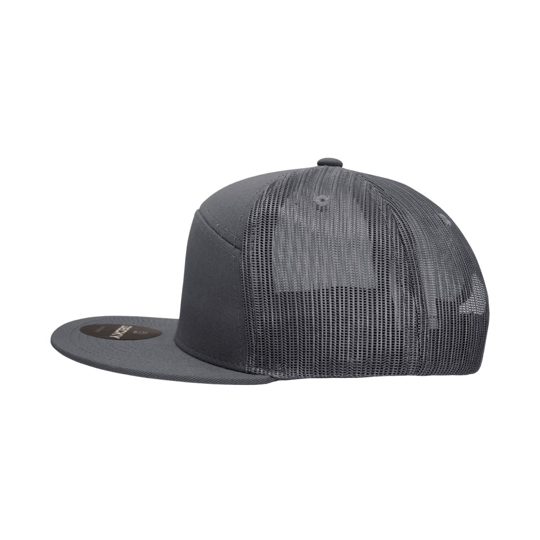 Decky 1133 Mesh Trucker Snapback Hats 7 Panel Flat Bill Baseball