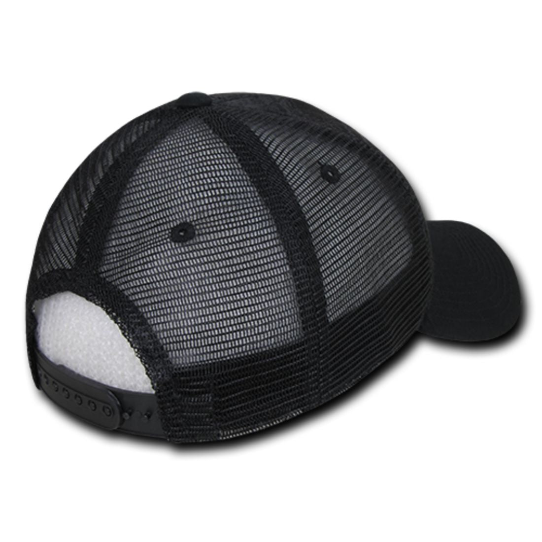 Decky 1142 Quilted Trucker Snapback Hats Low Profile 6 Panel Curved Bill Caps Wholesale