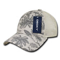 Decky 1143 Tropical Trucker Hats Low Profile 6 Panel Caps Cotton Structured Wholesale