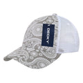 Decky 1144 Paisley Trucker Snapback Hats Low Profile 6 Panel Curved Bill Caps Wholesale