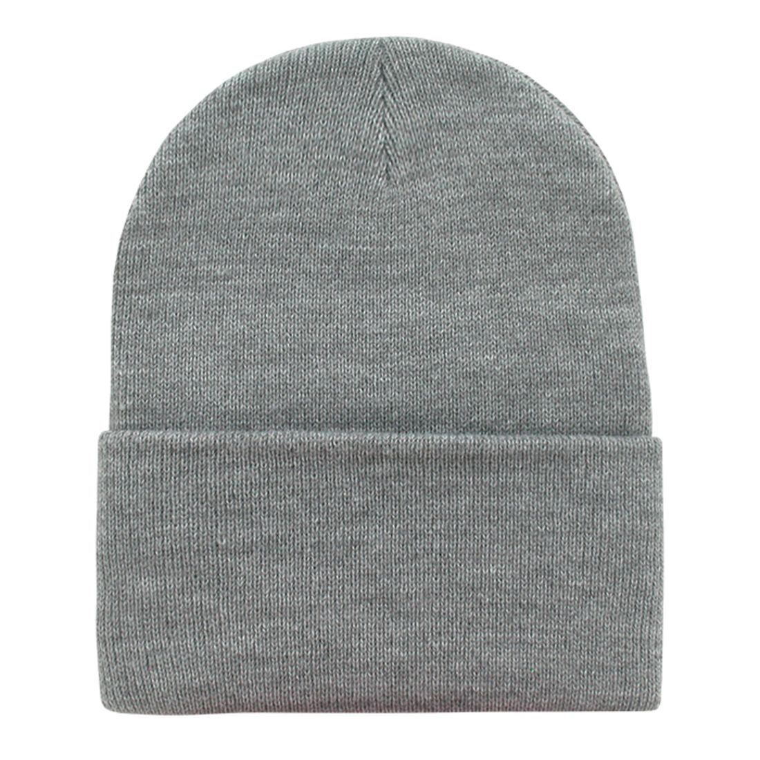 と*ろ様 SKYLRK KNIT BEANIE ヘイリーグレー Decky 186 Long Knit Cuffed Beanies Ski Skull Winter Warm Hats Caps