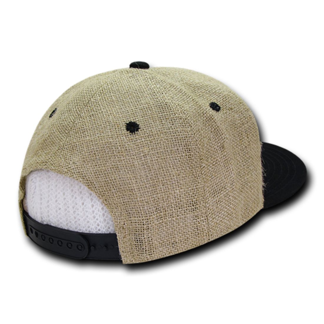 Decky 2000 Jute  Snapback Hats High Profile 6 Panel Flat Bill Baseball Caps Wholesale