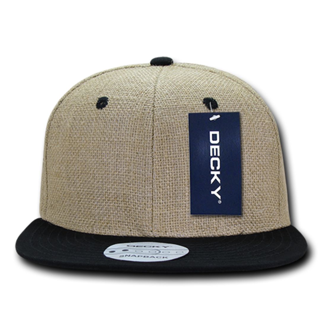 Decky 2000 Jute  Snapback Hats High Profile 6 Panel Flat Bill Baseball Caps Wholesale