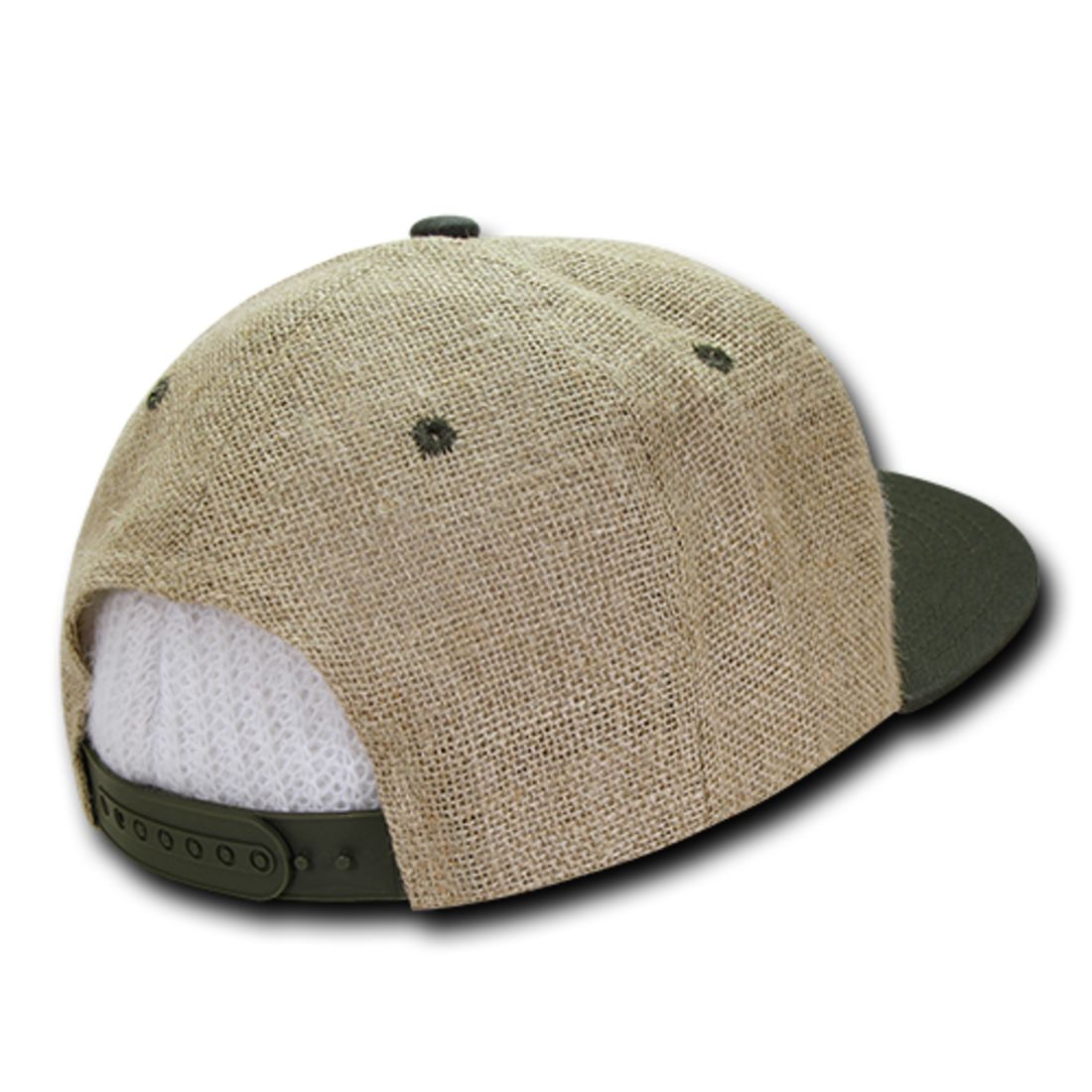 Decky 2000 Jute  Snapback Hats High Profile 6 Panel Flat Bill Baseball Caps Wholesale