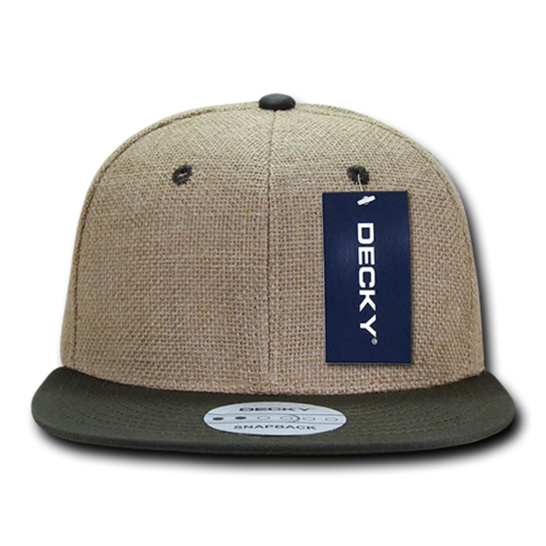 Decky 2000 Jute  Snapback Hats High Profile 6 Panel Flat Bill Baseball Caps Wholesale