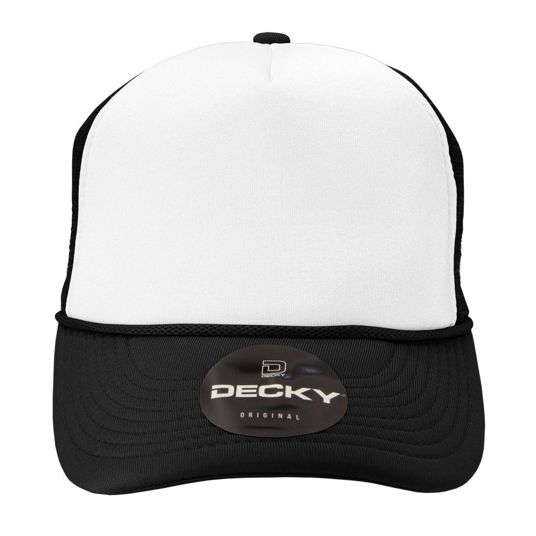 Decky 210 Two Tone Foam Mesh Trucker Snapback Hats High Profile 5 Panel Caps Wholesale