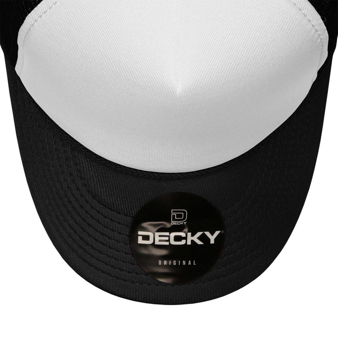 Decky 210 Two Tone Foam Mesh Trucker Snapback Hats High Profile 5 Panel Caps Wholesale