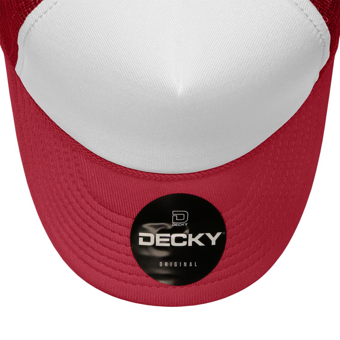 Decky 210 Two Tone Foam Mesh Trucker Snapback Hats High Profile 5 Panel Caps Wholesale