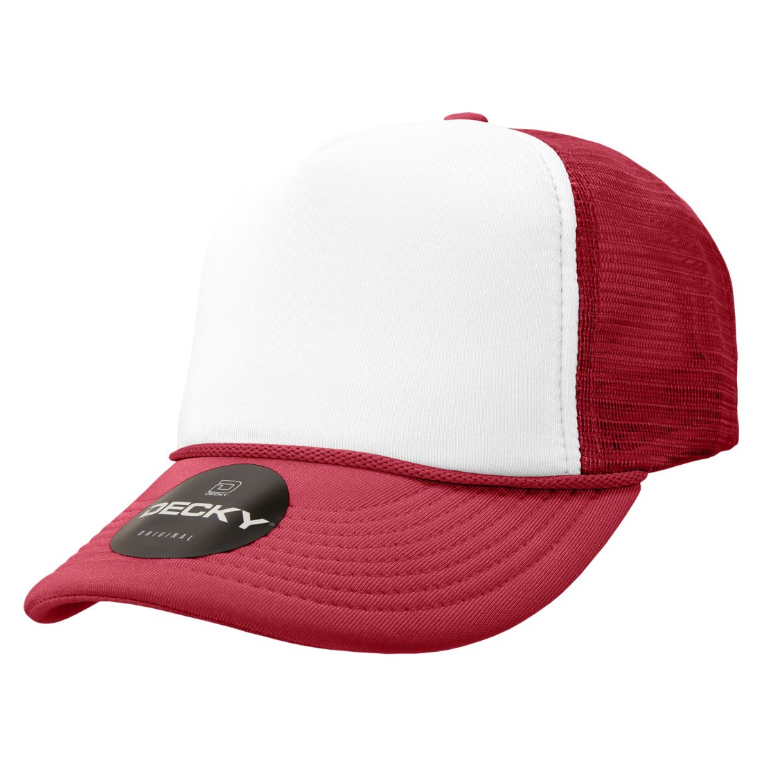 Decky 210 Two Tone Foam Mesh Trucker Snapback Hats High Profile 5 Panel Caps Wholesale