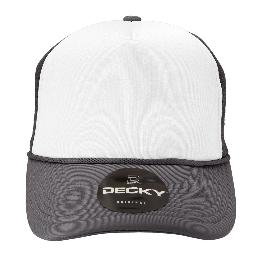 Decky 210 Two Tone Foam Mesh Trucker Snapback Hats High Profile 5 Panel Caps Wholesale