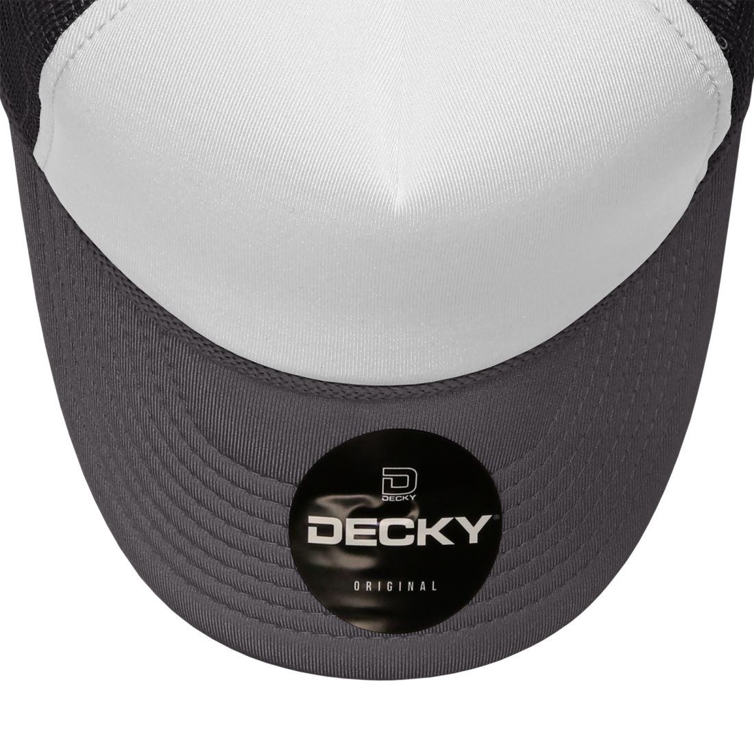 Decky 210 Two Tone Foam Mesh Trucker Snapback Hats High Profile 5 Panel Caps Wholesale
