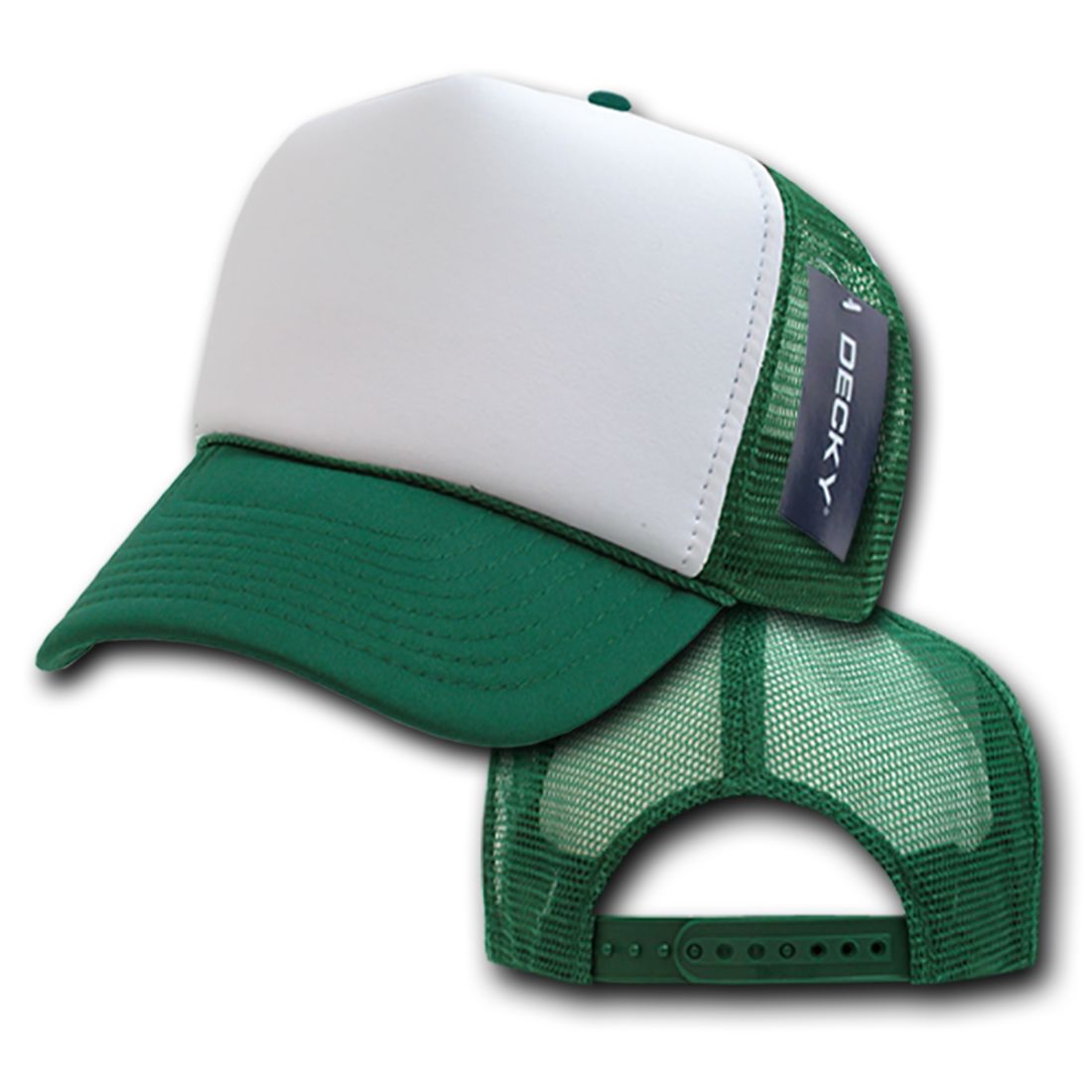 Decky 210 Two Tone Foam Mesh Trucker Snapback Hats High Profile 5 Panel Caps Wholesale