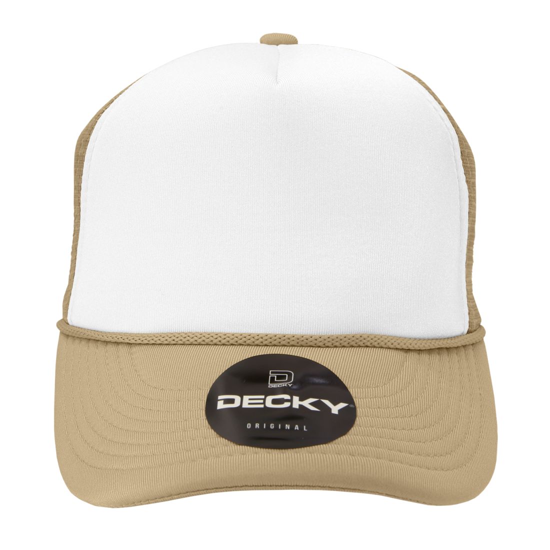 Decky 210 Two Tone Foam Mesh Trucker Snapback Hats High Profile 5 Panel Caps Wholesale