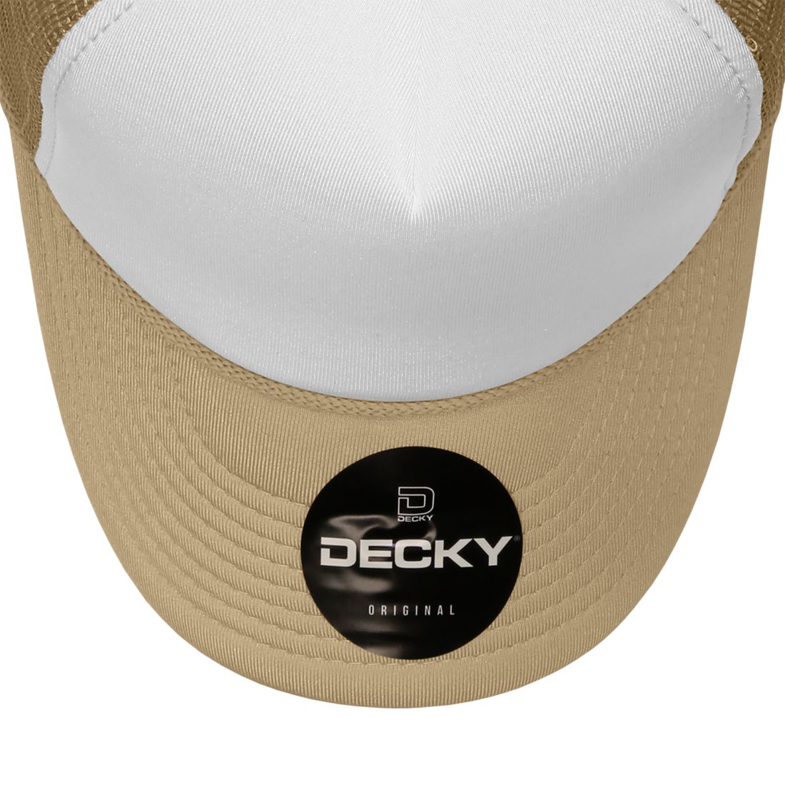 Decky 210 Two Tone Foam Mesh Trucker Snapback Hats High Profile 5 Panel Caps Wholesale