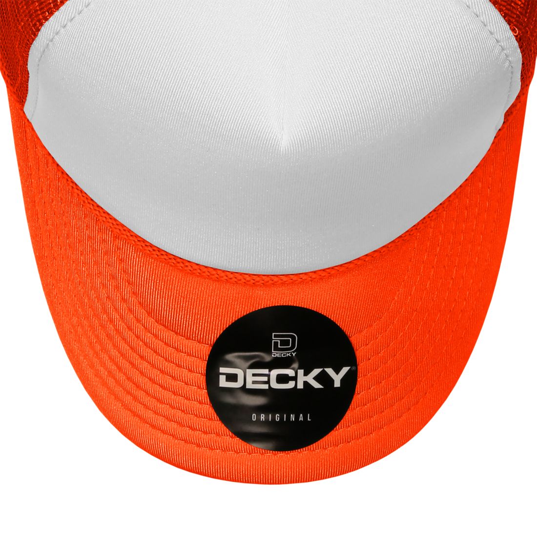 Decky 210 Two Tone Foam Mesh Trucker Snapback Hats High Profile 5 Panel Caps Wholesale