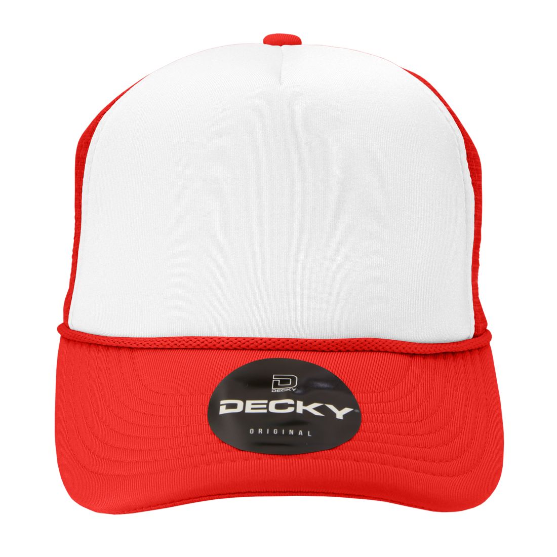 Decky 210 Two Tone Foam Mesh Trucker Snapback Hats High Profile 5 Panel Caps Wholesale