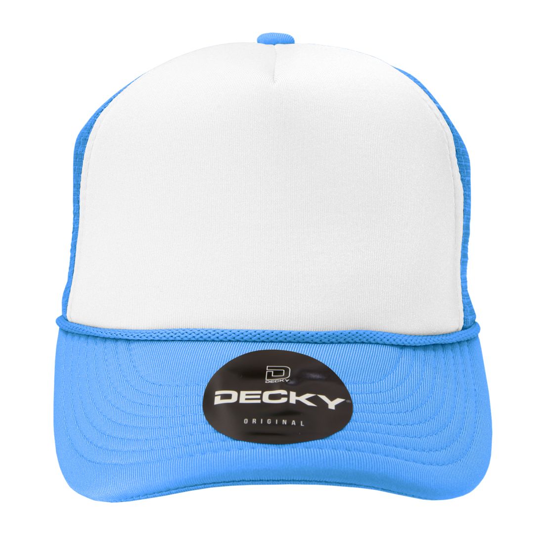 Decky 210 Two Tone Foam Mesh Trucker Snapback Hats High Profile 5 Panel Caps Wholesale