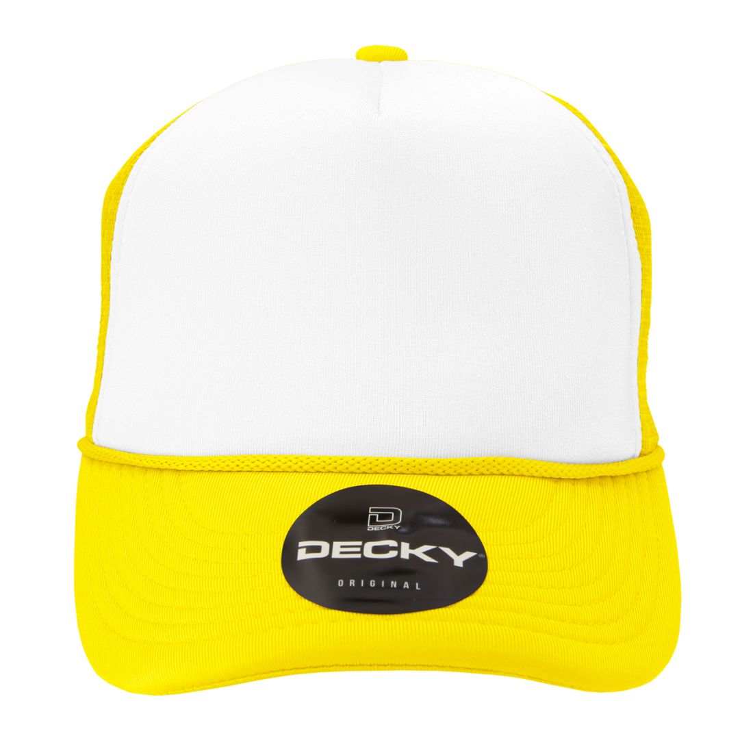 Decky 210 Two Tone Foam Mesh Trucker Snapback Hats High Profile 5 Panel Caps Wholesale