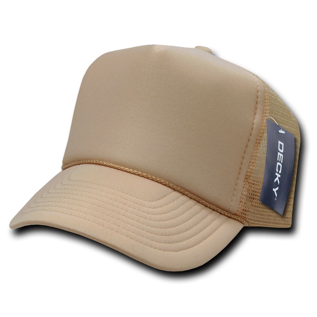Decky 211 Foam Mesh Trucker Snapback Hats High Profile 5 Panel Caps Blank Wholesale