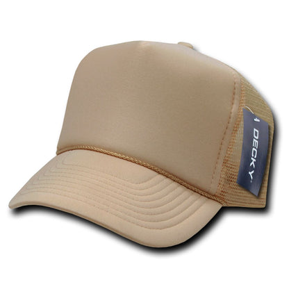 Decky 211 Foam Mesh Trucker Snapback Hats High Profile 5 Panel Caps Blank Wholesale