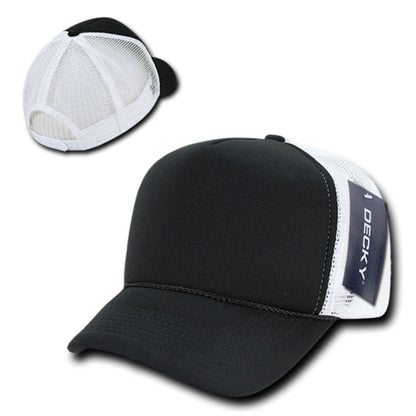 Decky 212 Two Tone Foam Mesh Trucker Snapback Hats High Profile 5 Panel Caps Wholesale