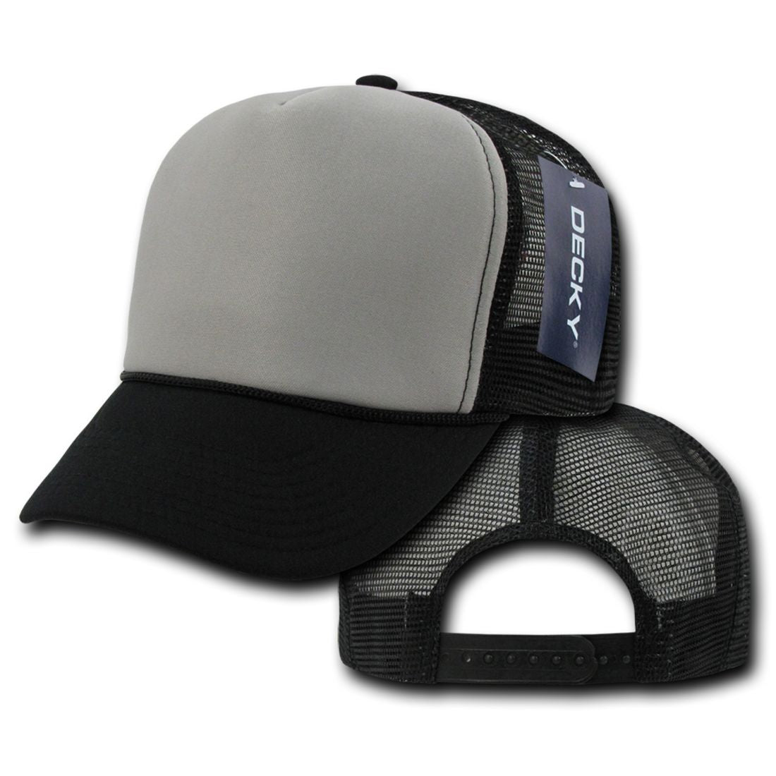 Decky 212 Two Tone Foam Mesh Trucker Snapback Hats High Profile 5 Panel Caps Wholesale