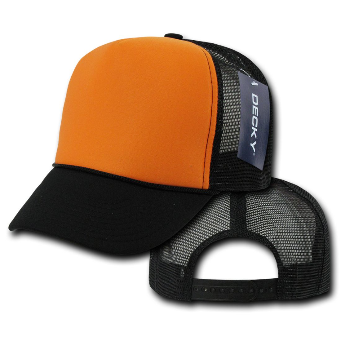 Decky 212 Two Tone Foam Mesh Trucker Snapback Hats High Profile 5 Panel Caps Wholesale