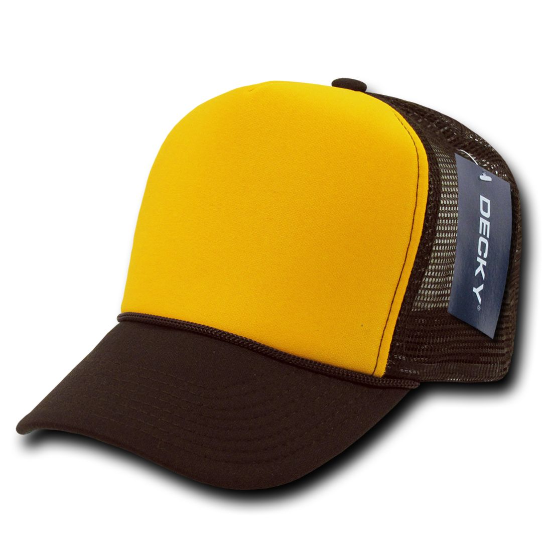 Decky 212 Two Tone Foam Mesh Trucker Snapback Hats High Profile 5 Panel Caps Wholesale