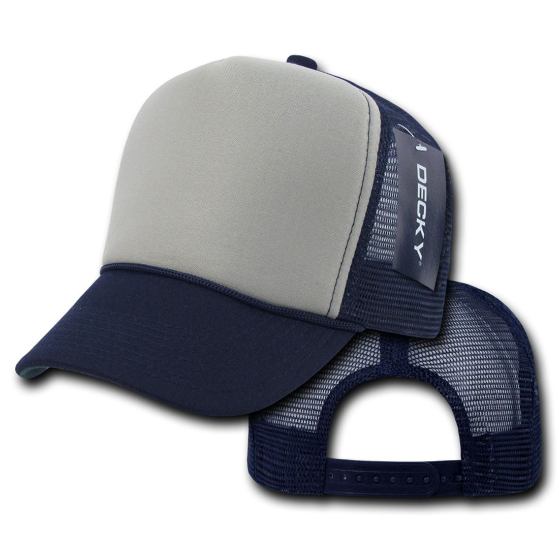 Decky 212 Two Tone Foam Mesh Trucker Snapback Hats High Profile 5 Panel Caps Wholesale