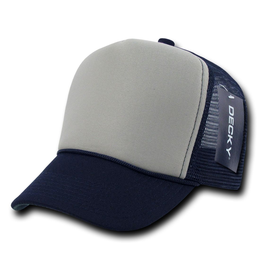 Decky 212 Two Tone Foam Mesh Trucker Snapback Hats High Profile 5 Panel Caps Wholesale